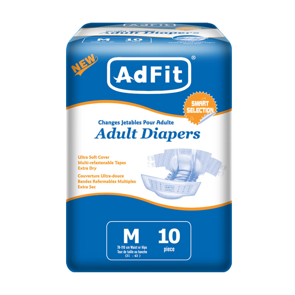 Adfit Adult Diaper - Medium 10 pcs – Softlove