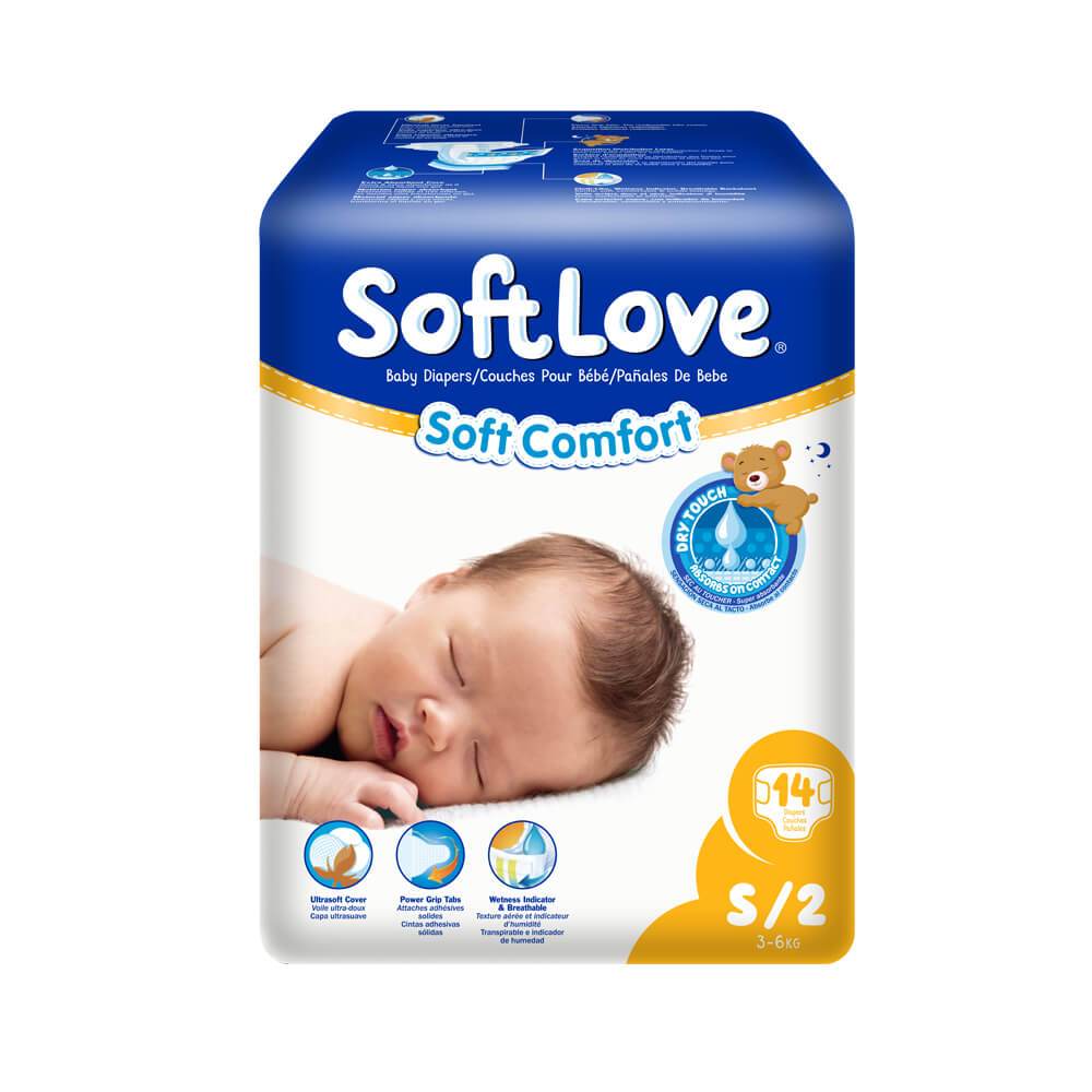 SoftLove Baby Diaper - Small 14pcs