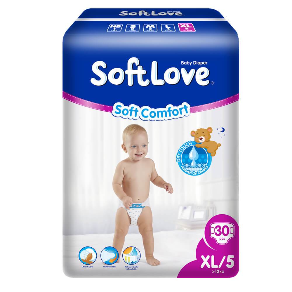 SoftLove Baby Diaper - Extra Large 30pcs
