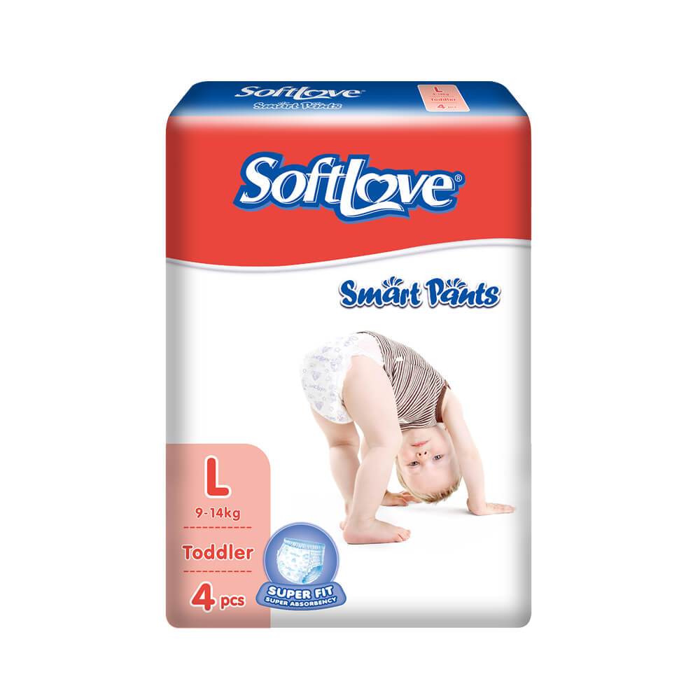 SoftLove Baby Pant - Large 4pcs